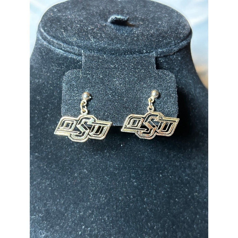NCAA Oklahoma State Cowboys Gold Tone Earrings